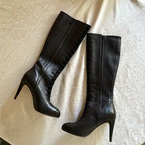 Cole Haan knee high leather stiletto boots